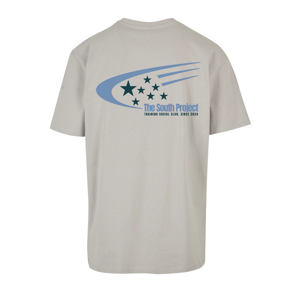 Camiseta oversize - Estrellas (color asfalto claro)