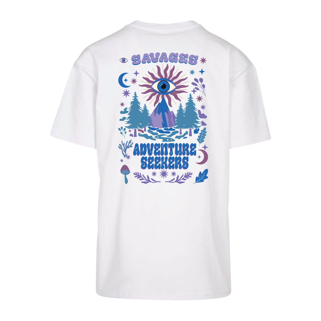 Camiseta unisex - Adventure seekers (color blanco)